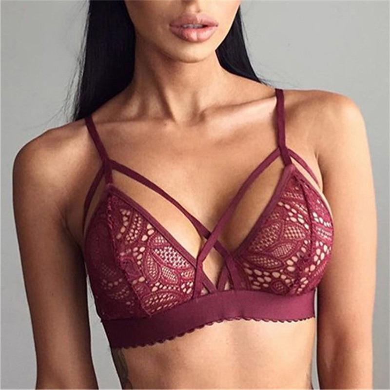 Sexy Floral Lace Bras for Women Seamless Bralette Transparent Cup Wireless Bras Brassiere Lingerie Plus Size Underwear #F