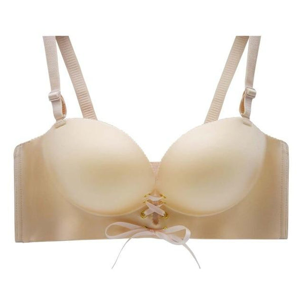 FallSweet Padded Push Up Bras Add Two Cups Brassiere Unlined Seamless Bra for Women A B cups