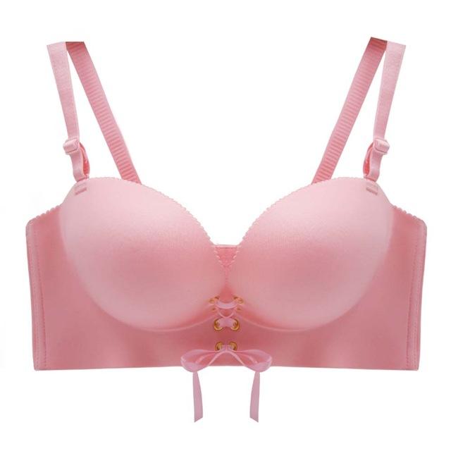 FallSweet Padded Push Up Bras Add Two Cups Brassiere Unlined Seamless Bra for Women A B cups