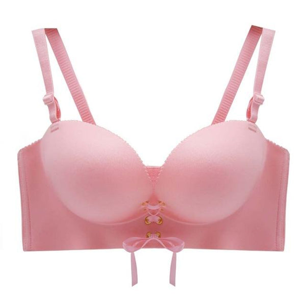 FallSweet Padded Push Up Bras Add Two Cups Brassiere Unlined Seamless Bra for Women A B cups