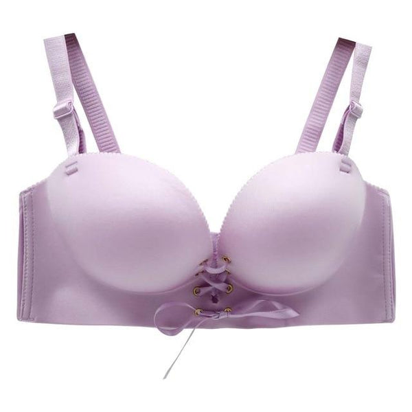 FallSweet Padded Push Up Bras Add Two Cups Brassiere Unlined Seamless Bra for Women A B cups